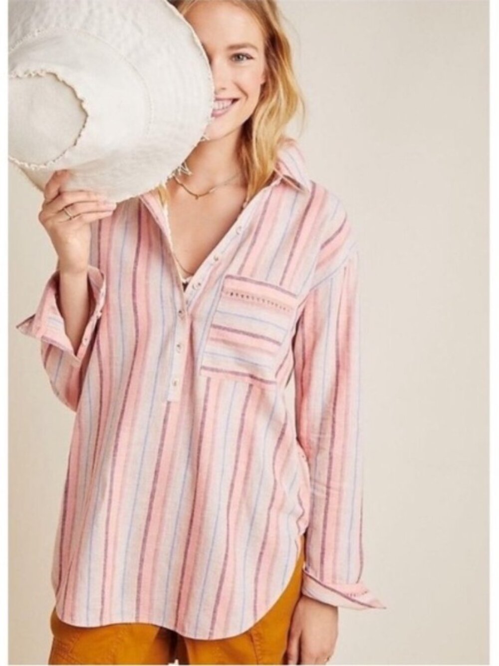 Maeve Anthropologie Lida Linen Tunic
